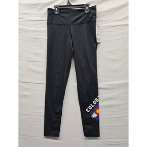 Collette Love Womens Colorado Leggings Black Polyester Blend Athletic Size Med
